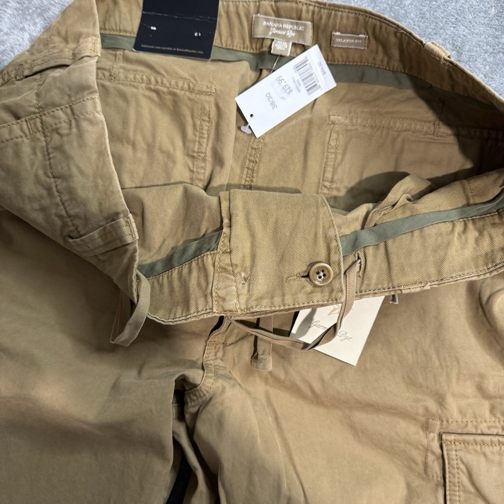 Banana Republic NWT Garment Dye Cargo Pants Mens 38x30 Brown Outdoor Utility - Picture 5 of 14
